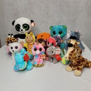 Lot Of Aurora Ty Beanie Boo's Plush Toys Various Sizes Characters Animals